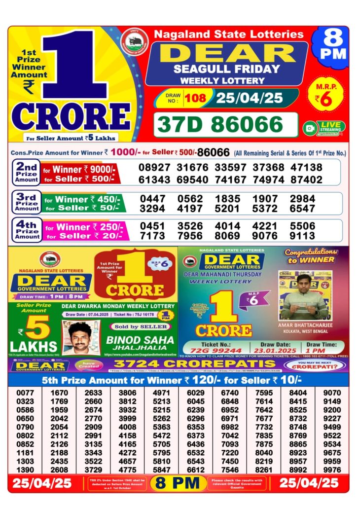 Dear Lottery 8 PM Result - Coming Soon Dear Lottery 8 PM Result - Coming Soon