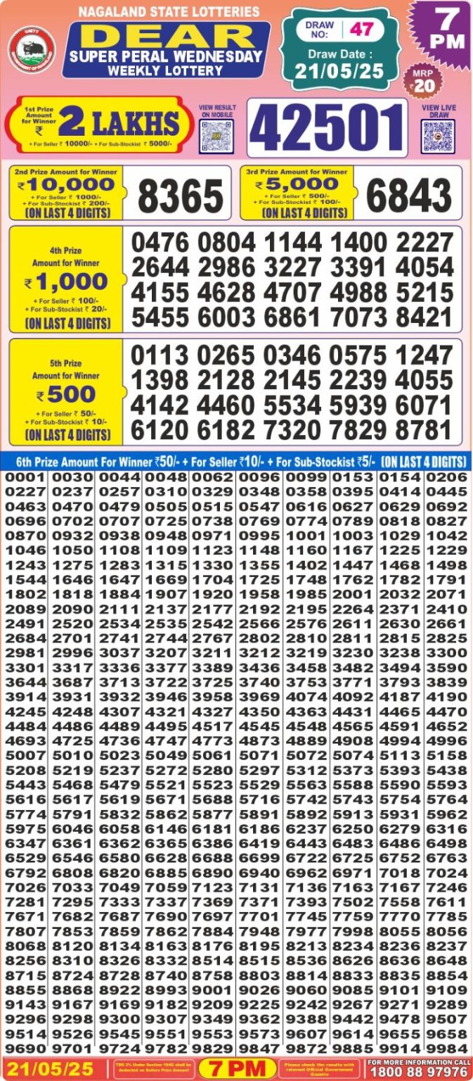 Nagaland State Lottery Result
